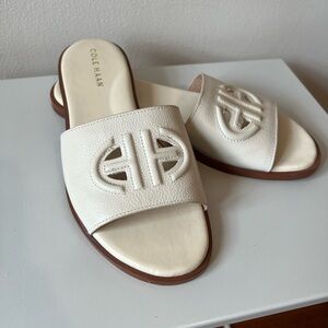 Cole Haan Flynn Slide Sandal in White Size 7.5 Like new!